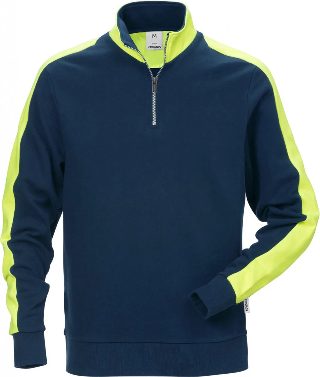 Sweatshirt Met Korte Rits 7449 Rts - Donker marineblauw van Fristads, Donker marineblauw, XS – productafbeelding