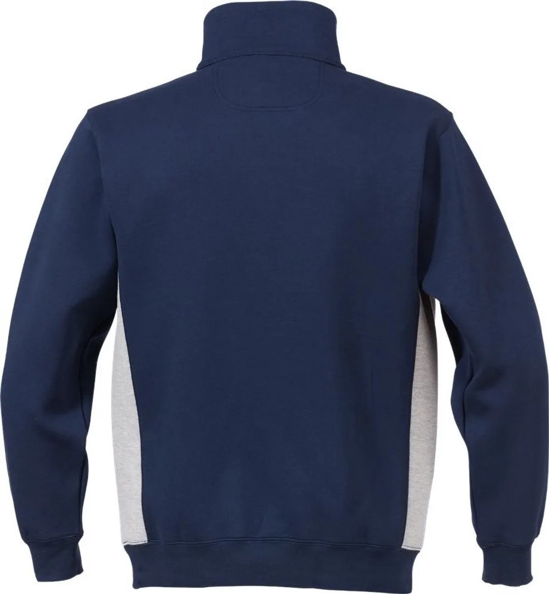 Sweatshirt Met Korte Ritssluiting 1705 Df - Marineblauw/Grijs fra Fristads, Marineblauw, Grå, S – produktbillede