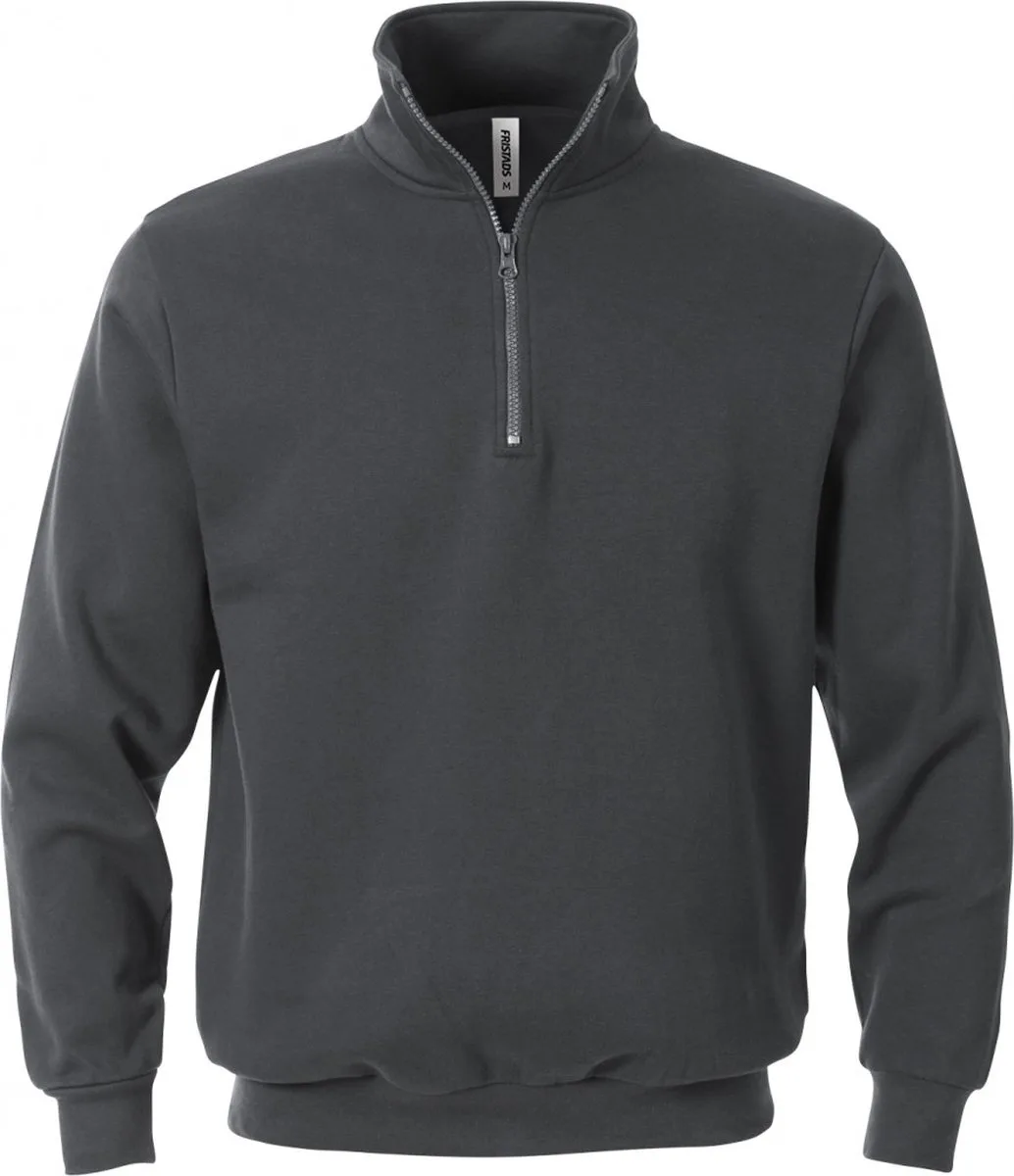 Sweatshirt Met Korte Ritssluiting 1737 Swb - Donkergrijs van Fristads, Donkergrijs, XS – productafbeelding