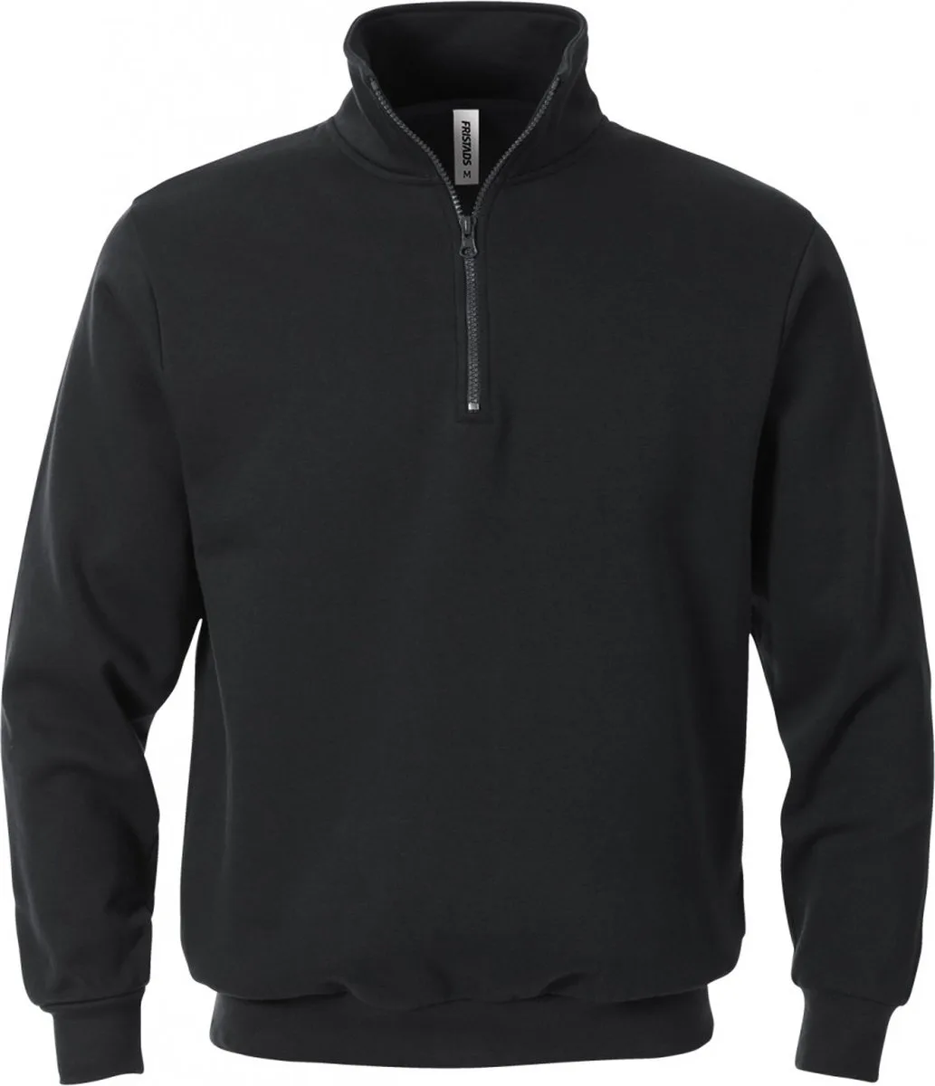 Sweatshirt Met Korte Ritssluiting 1737 Swb - Zwart van Fristads, Zwart, L – productafbeelding