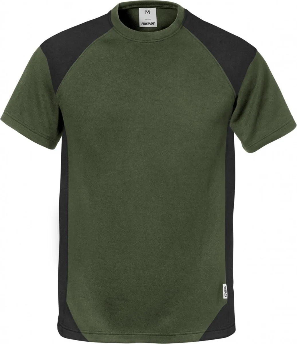 T-Shirt 7046 Thv - Legergroen/zwart von Fristads, Legergroen, Schwarz, S – Produktbild
