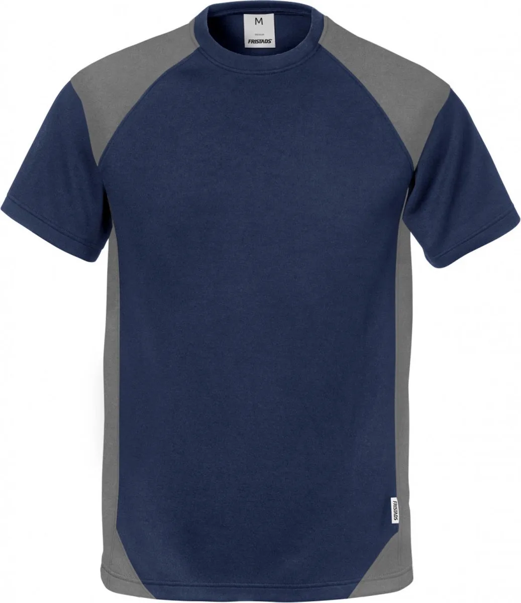 T-Shirt 7046 Thv - Marineblauw/Grijs van Fristads, Marineblauw, Grijs, S – productafbeelding