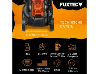 Accu grasmaaier 40V (2X20V) von FUXTEC – Produktbild 2 von 5