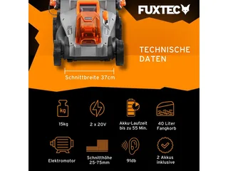 Accu grasmaaier 40V (2X20V) by FUXTEC – product image 2 of 5
