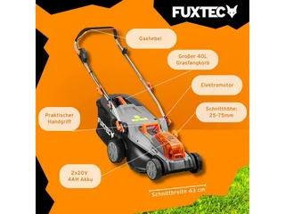 Accu grasmaaier 40V (2X20V) van FUXTEC – productafbeelding 5 van 5