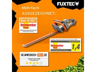 Accu heggenschaar electrisch FX-E1HS20 - 20V 52cm blad - Set 2Ah accu en 1A lader van FUXTEC – productafbeelding 5 van 5