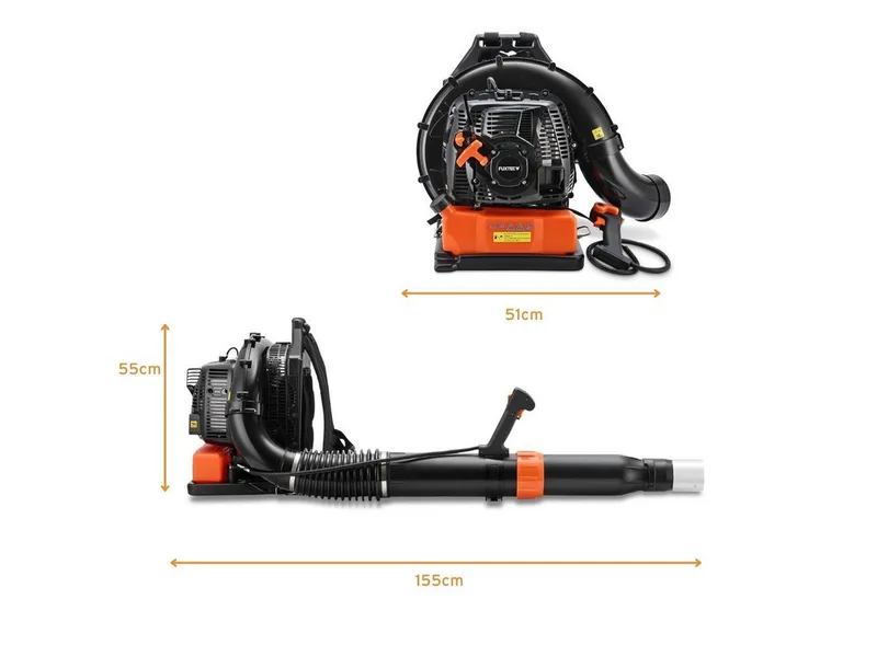 benzine bladblazer FX-LBP185TPRO | rugzak bladblazer | 85 cm³ motor | 4,0 kW vermogen | 95 m/s luchtsnelheid | 4,2 L tank van FUXTEC – productafbeelding 5 van 5