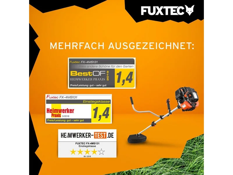 benzine bosmaaier FX-4MS131: 31cc, 2in1 multitool, 1 PK, stille 4-takt motor, professionele draagriem, Easy Starter by FUXTEC – product image 3 of 5