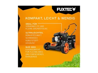 Benzine Grasmaaier FX-RM4180 - 1,8pk / 1,3kW - Slechts 18kg - 40cm Maaibreedte - 3-traps Maaihoogteverstelling - 80ccm 4-Takt - Incl. 45L Grasopvangbak de FUXTEC – image du produit 3 sur 5