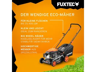 Benzine Grasmaaier FX-RM4346ECO 2in1 - 3,5pk / 2,6kW - 42cm Maaibreedte - 5-traps Maaihoogteverstelling - 146ccm 4-Takt - Incl. 40L Grasvanger & Reinigingsaansluiting van FUXTEC – productafbeelding 4 van 5