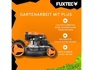 Benzine grasmaaier FX-RM51SA96 Professionele mulchmaaier met 51 cm en zelfaandrijving, krachtige 196 cc motor, mulchen. van FUXTEC – productafbeelding 3 van 5