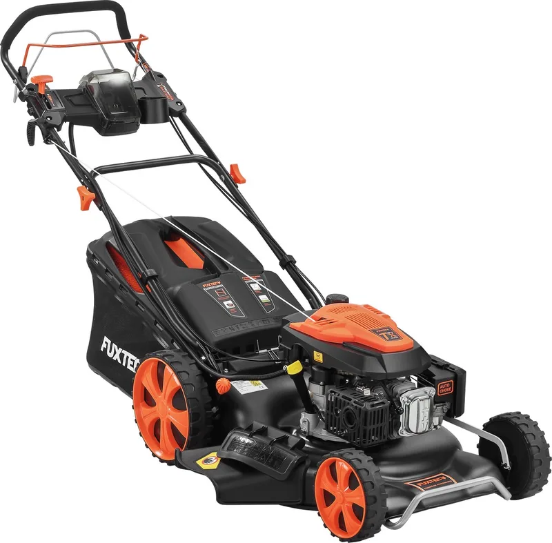 Benzine Grasmaaier FX-RM5396eS-PRO – 4-in-1 – 53 cm maaibreedte – E-start – Big Wheels – 70L opvangbak – Krachtig & comfortabel by FUXTEC – product image
