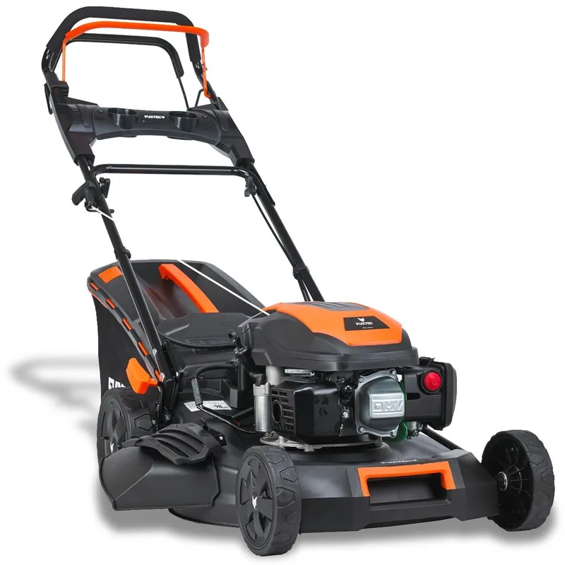 benzine grasmaaier RM5170ES met elektrische start – 51 cm maaibreedte, krachtige 4-takt OHV motor, centrale maaihoogteverstelling, opvangzak en mulchingfunctie voor middelgrote tuinen von FUXTEC – Produktbild 1 von 5
