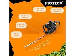 Benzine Heggenschaar FX-MH123ECO – 60 cm Meslengte – 56 cm Snijlengte – Professionele Geharde Stalen Messen – Centrifugaalkoppeling – Ergonomische 90° Handgreep de FUXTEC – image du produit 5 sur 5
