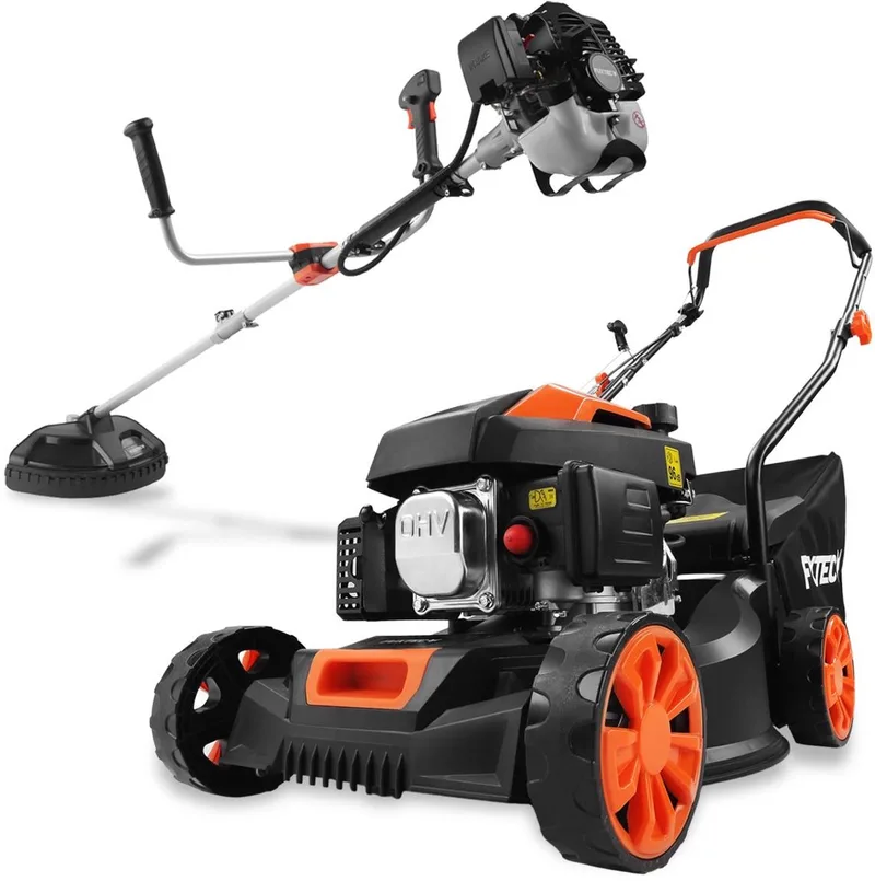 Benzine tuinset – Grasmaaier FX-RM4180 & Bosmaaier FX-MS125 80cc voor gazon en tuinonderhoud von FUXTEC – Produktbild