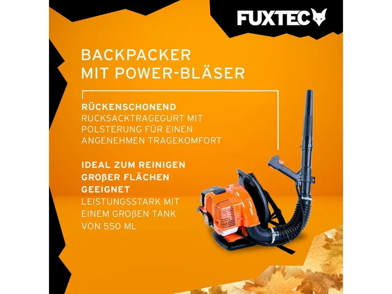 Bladblazer Benzine - Rugzak - 33cc 2-takt - meer den 300 km/h - FX-LB133T de FUXTEC – image du produit 5 sur 5