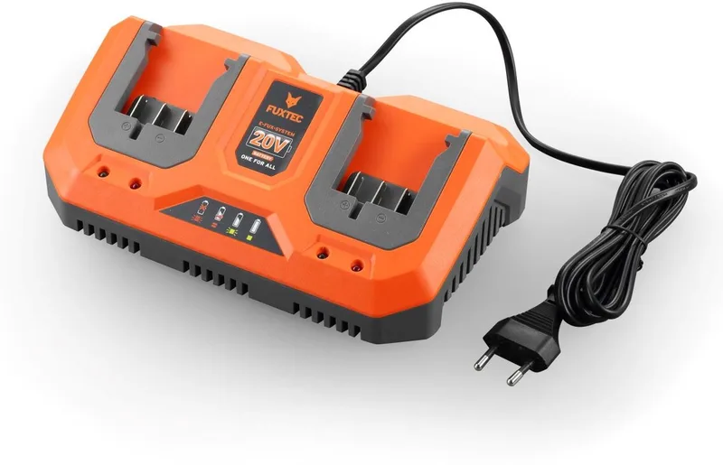 Dubbele acculader 2,4 Ah 20V van FUXTEC – productafbeelding