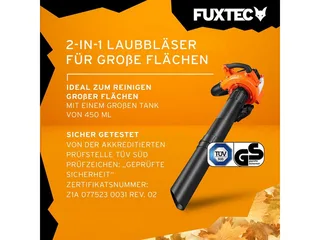 FUXTEC 2-in-1 Benzine Bladblazer FX-LB126 – 2-Takt Motor – 71 m/s Blaassnelheid – Inclusief 2 Blaaspijpen – Uitbreidbaar tot Bladzuiger de FUXTEC – image du produit 4 sur 5