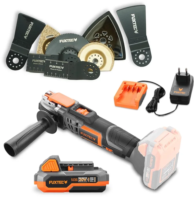 FUXTEC 20V Accu 3in1 Multifunctioneel Gereedschap FX-E1MT20 Set en Accessoires Set van 8 de FUXTEC – image du produit
