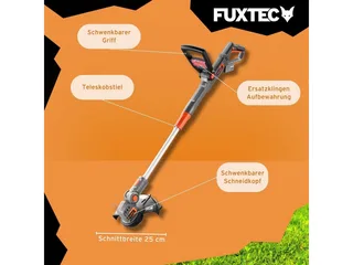 FUXTEC 20V oplaadbare tuinset FX-E1RM20ECO-SET & FX-E1RT20-SET | oplaadbare grasmaaier en grastrimmer | verwisselbare accu | 30 cm maaier van FUXTEC – productafbeelding 3 van 5