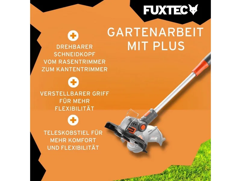 FUXTEC 20V oplaadbare tuinset FX-E1RM20ECO-SET & FX-E1RT20-SET | oplaadbare grasmaaier en grastrimmer | verwisselbare accu | 30 cm maaier van FUXTEC – productafbeelding 5 van 5