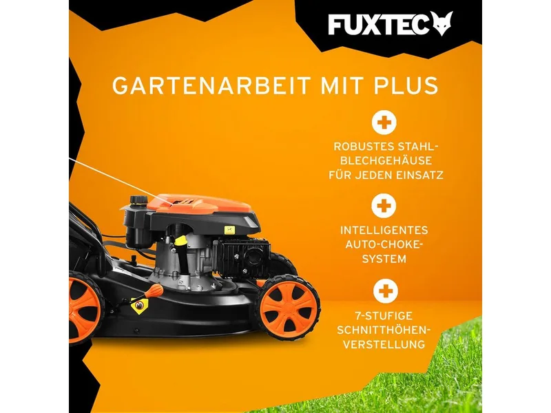 FUXTEC 3in1 Benzine Grasmaaier FX-RM4646ECO - 3,5pk / 2,6kW - 46cm Maaibreedte - 7-traps Maaihoogteverstelling - 4-Takt - Incl. 50L Grasvanger - Mulchfunctie & Reinigingsaansluiting by FUXTEC – product image 3 of 5