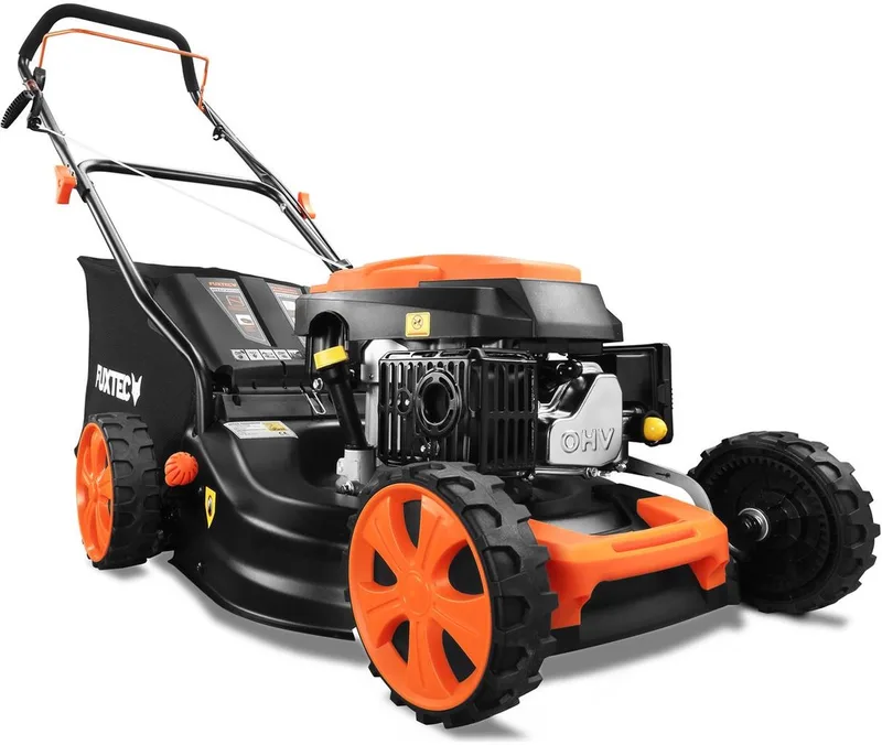 FUXTEC 3in1 Benzine Grasmaaier FX-RM4646ECO - 3,5pk / 2,6kW - 46cm Maaibreedte - 7-traps Maaihoogteverstelling - 4-Takt - Incl. 50L Grasvanger - Mulchfunctie & Reinigingsaansluiting by FUXTEC – product image 1 of 5