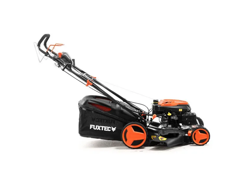 FUXTEC 4-in-1 Benzine Grasmaaier FX-RM5196eSPRO – Elektrische Start – 6 pk – 51 cm Maaibreedte – Flexibele Achterwielaandrijving – 4-Takt – Maaihoogte 25–75 mm – 60 L Grasopvangbak – Mulchfunctie de FUXTEC – image du produit 5 sur 5
