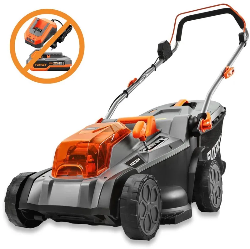 FUXTEC 40V accu-grasmaaier FX-E2RM43 - maaibreedte 43 cm - 2x20V 40V - opvangbak van 40 l - mulchfunctie - zonder accu en oplader de FUXTEC – image du produit