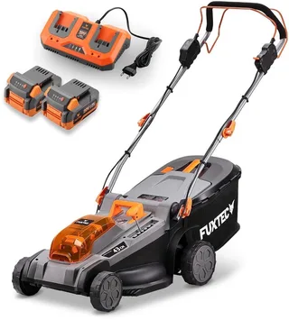 FUXTEC 40V accugrasmaaier FX-E2RM43PRO | inclusief accu en lader | FlexSpeed snelheid | 43 cm maaibreedte | aandrijving op wielen | mulchfunctie by FUXTEC – product image 1 of 5