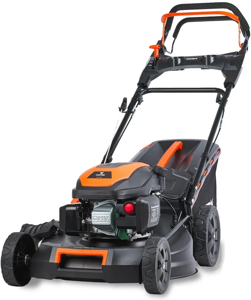 FUXTEC 4in1 Benzine Grasmaaier FX-RM5170PRO - Flexibele Aandrijving - 4pk/2,9kW - 51cm Maaibreedte & 7-traps Hoogteverstelling 25mm-75mm - 4-Takt - 60L Grasvanger, Mulchfunctie & Zij-uitworp von FUXTEC – Produktbild