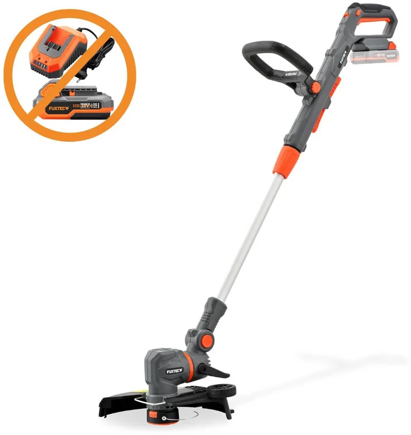 FX-E1RT20PRO accu grastrimmer 20V zonder accu en oplader | Kantensnijder met draad en mes, 28 cm snijbreedte en telescoopsteel de FUXTEC – image du produit
