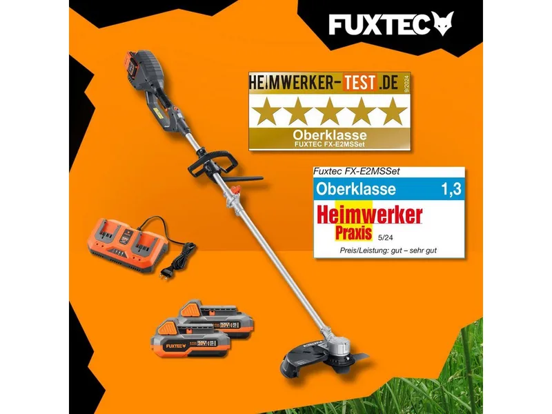 FX-E2MSSET 40V Accu Bosmaaier Set • Incl. 2x 20V Accu & Lader • 35cm Maaibreedte • Koolborstelloze Motor van FUXTEC – productafbeelding 5 van 5