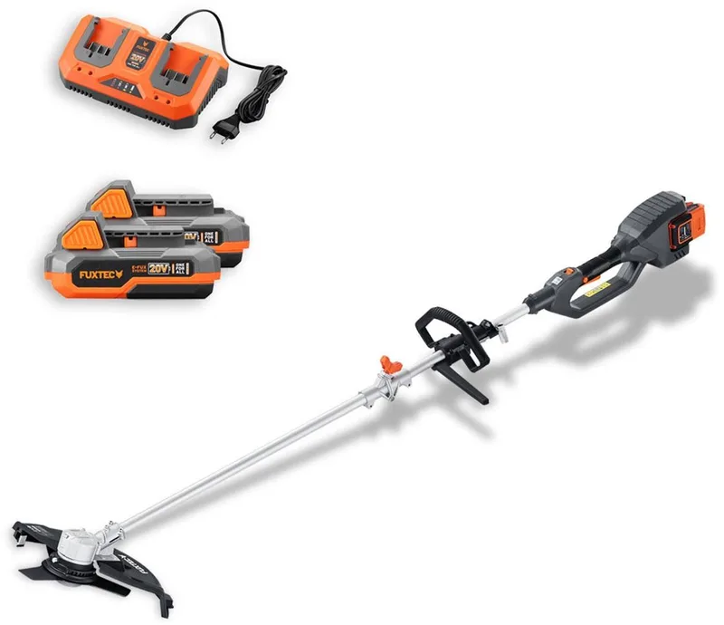 FX-E2MSSET 40V Accu Bosmaaier Set • Incl. 2x 20V Accu & Lader • 35cm Maaibreedte • Koolborstelloze Motor van FUXTEC – productafbeelding 1 van 5