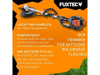FX-E2MSSET 40V Accu Bosmaaier Set • Incl. 2x 20V Accu & Lader • 35cm Maaibreedte • Koolborstelloze Motor van FUXTEC – productafbeelding 4 van 5