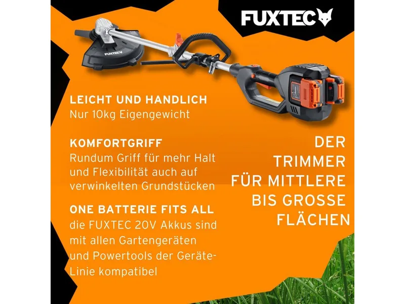 FX-E2MSSET 40V Accu Bosmaaier Set • Incl. 2x 20V Accu & Lader • 35cm Maaibreedte • Koolborstelloze Motor van FUXTEC – productafbeelding 4 van 5