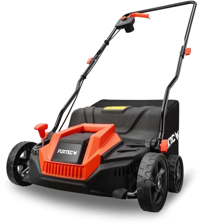 Fx-ev320eco elektrische verticuteerder, gazonbeluchter 1300w, breedte 32 cm en diepte -12 tot +10 mm, 40 l opvangbak by FUXTEC – product image