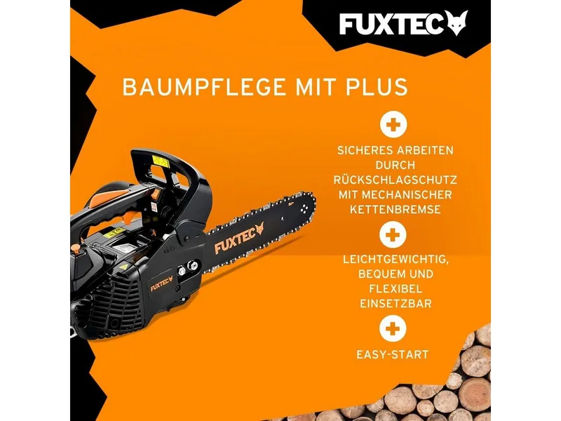 FX-KS226 Benzine Kettingzaag – 25,4cc 2-takt – 30 cm Zaagblad – Top Handle 1-handszaag – Licht & Compact – Black Edition de FUXTEC – image du produit 3 sur 5