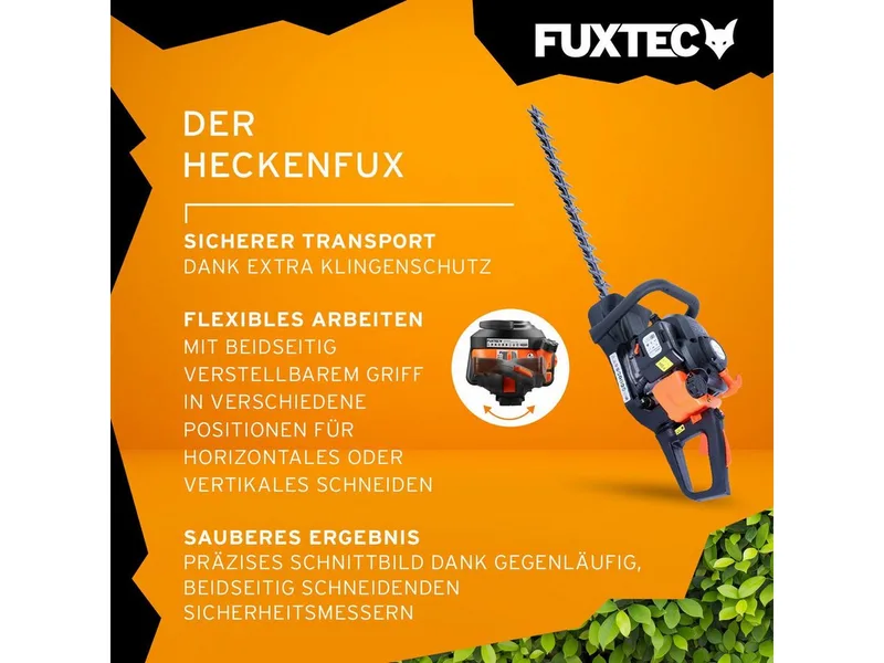 FX-MH126 Benzine Heggenschaar 55cm 2-Takt 25,5cc Draaibare Handgreep 28mm van FUXTEC – productafbeelding 5 van 5