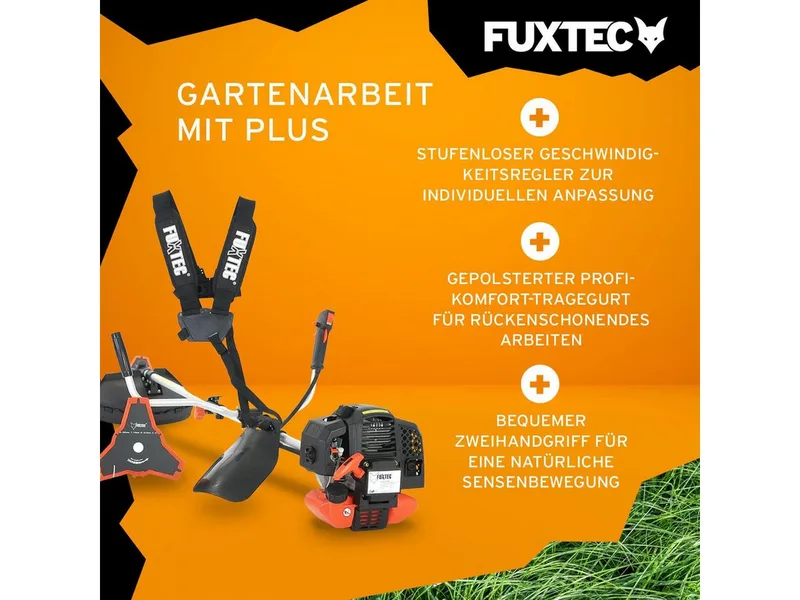 FX-MS152 Benzine Bosmaaier – 2-in-1 – 52cc – Trimmer & Brushcutter – incl. Mes & Draadkop van FUXTEC – productafbeelding 4 van 5
