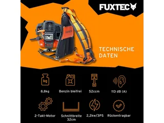 FX-MS152T Ruggedragen Benzine Bosmaaier – 52cc – 2-in-1 Multitool – 3 PK – Trimmer – 2-takt von FUXTEC – Produktbild 2 von 5