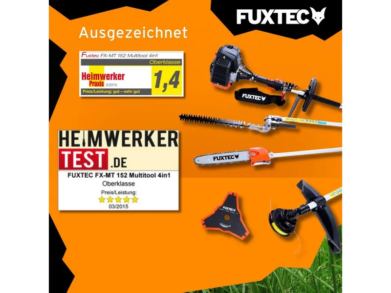 FX-MT152 Benzine Multitool 4-in-1 – Bosmaaier, Heggenschaar, Kettingzaag & Stokzaag – 52cc 2-takt – Inclusief draaggordel van FUXTEC – productafbeelding 5 van 5