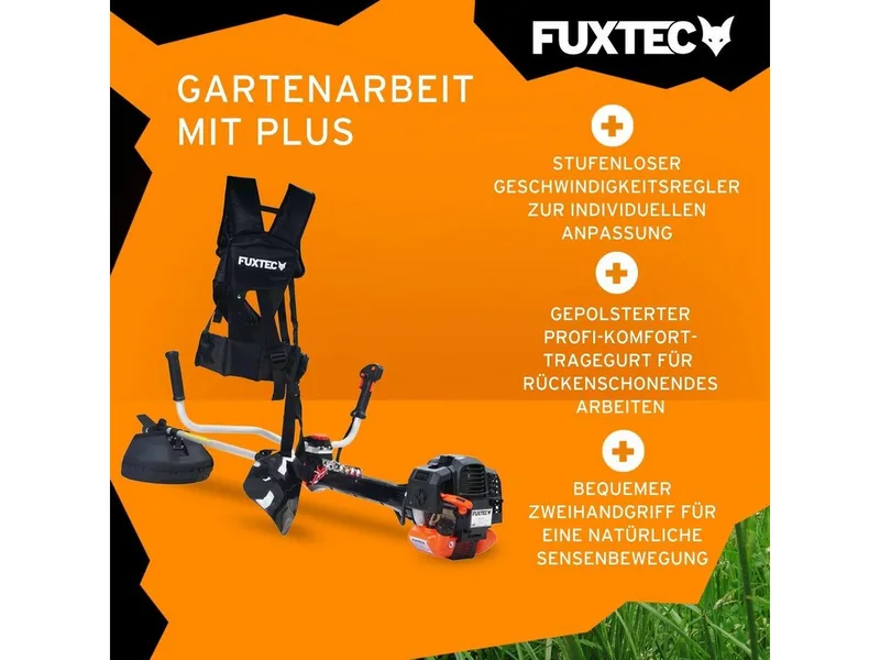 FX-PS152 Benzine Bosmaaier 2-in-1 – 52cc 2-takt – 3 PK – Met draad & mes – Comfort draagharnas – Antivibratiesysteem van FUXTEC – productafbeelding 3 van 5