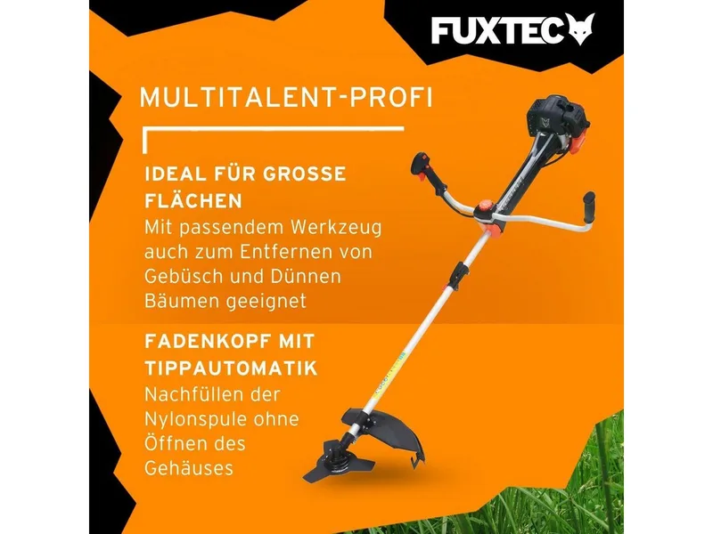 FX-PS152 Benzine Bosmaaier 2-in-1 – 52cc 2-takt – 3 PK – Met draad & mes – Comfort draagharnas – Antivibratiesysteem van FUXTEC – productafbeelding 4 van 5