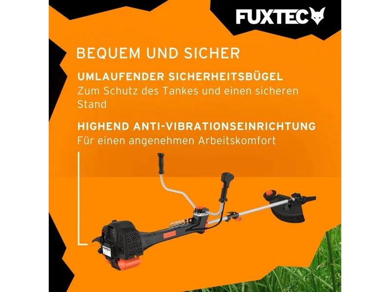 FX-PS152 Benzine Bosmaaier 2-in-1 – 52cc 2-takt – 3 PK – Met draad & mes – Comfort draagharnas – Antivibratiesysteem van FUXTEC – productafbeelding 5 van 5