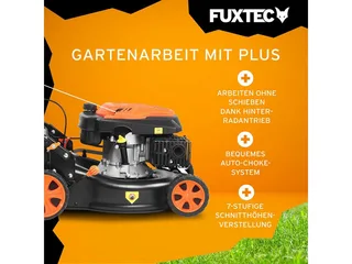 FX-RM4346 Benzine Grasmaaier – 3-in-1 – 43 cm – Zelfrijdend met Achterwielaandrijving – Mulchfunctie & 40L Opvangbak – Big Wheels by FUXTEC – product image 3 of 5
