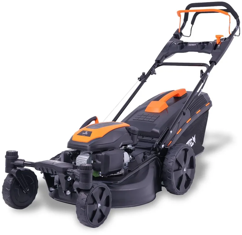 Grasmaaier Benzine - 51cm - 4-takt - 170cc - zelfrijdend / zelftrekkend /achterwielaandrijving - Mulchfunctie - Opvangbak 60L - FX-RM5170agile van FUXTEC – productafbeelding