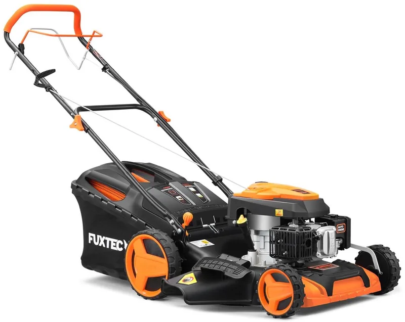 Grasmaaier Benzine - 51cm - Zelfrijdend / Zelftrekkend / Achterwielaandrijving - Mulchfunctie - Opvangbak 60L - FX-RM5196 van FUXTEC – productafbeelding 1 van 5