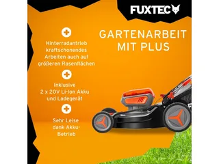 grasmaaier elektrisch FX-RME43, 43cm, 45L, hoogte 25-75mm, 1200W, 12kg, duw, bak inbegrepen, ideale tuin 220V fra FUXTEC – produktbillede 3 af 5