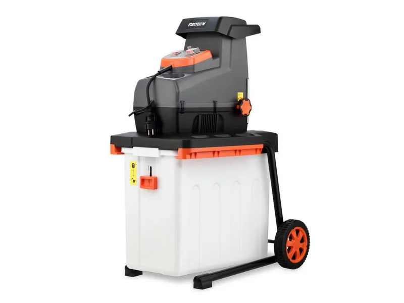 Häcksler FX-EGH2800B, 44 cm max. Astdurchmesser, 2800W, Walzenschneidsystem, 60L Fangbox van FUXTEC – productafbeelding 1 van 5